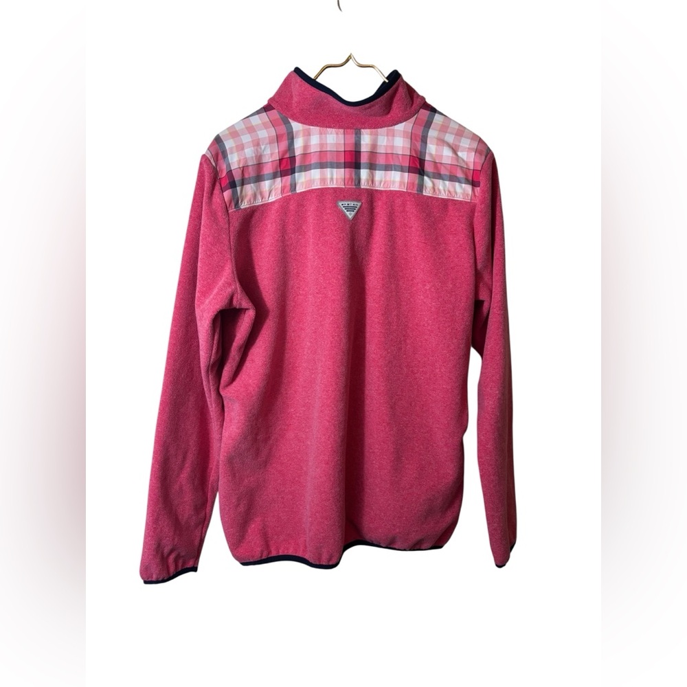 COLUMBIA | pullover jacket XL pink plaid - Picture 2 of 4